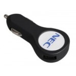 Автомобильное зарядное устройство с подсветкой Logocharger Slim, черное Автомобильное зарядное устройство с подсветкой Logocharger Slim, черное