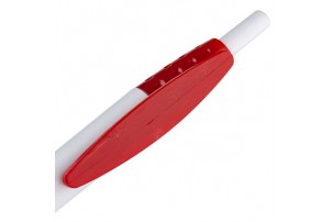 Ручка шариковая Champion, белая с красным