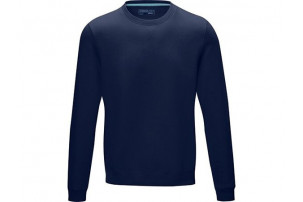 Мужской свитер с круглым вырезом Jasper, изготовленный из натуральных материалов, темно-синий