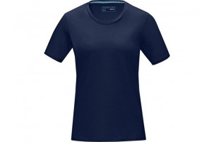 Женская футболка Azurite с коротким рукавом, изготовленная из натуральных материалов, темно-синий