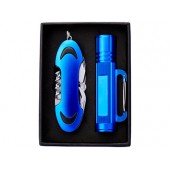 Подарочный набор Ranger с фонариком и ножом, синий
