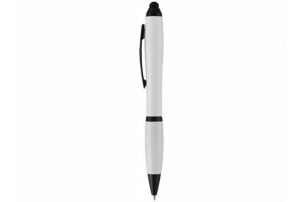 Ручка-стилус шариковая "Nash", белый/черный