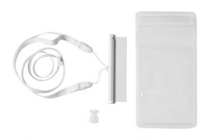 Чехол водонепроницаемый "Splash" для смартфонов, прозрачный/белый