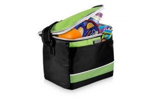 Спортивная сумка-холодильник "Levi", черный/зеленый