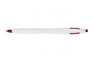 Ручка шариковая "Флокс", белый/красный