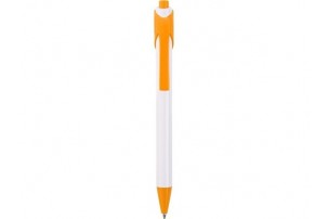 Ручка шариковая "Тукан", белый/оранжевый