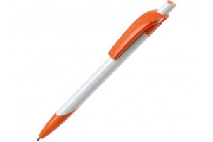 Ручка шариковая «Тироль», белый/оранжевый