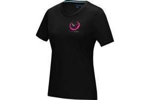 Женская футболка Azurite с коротким рукавом, изготовленная из натуральных материалов, черный