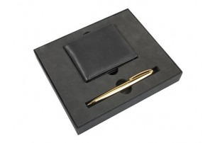 Набор «Черное золото»: портмоне, ручка шариковая