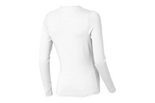 Ponoka женская футболка из органического хлопка, длинный рукав, белый