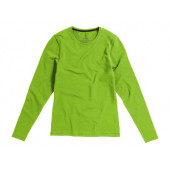 Ponoka женская футболка из органического хлопка, длинный рукав, зеленое яблоко