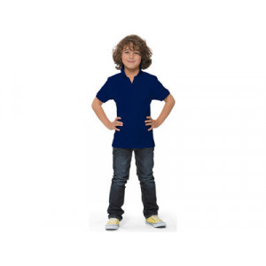 Рубашка поло "Calgary" детская, темно-синий