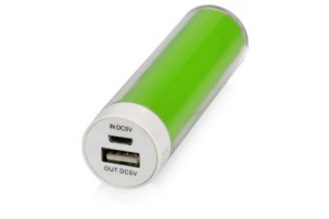 Портативное зарядное устройство "Тианж", 2200 mAh, зеленое яблоко