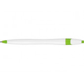 Ручка шариковая "Флокс", белый/зеленое яблоко