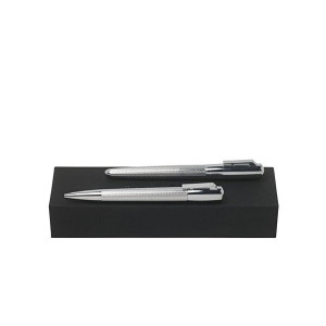 Подарочный набор: ручка шариковая, ручка-роллер. Hugo Boss, серебристый