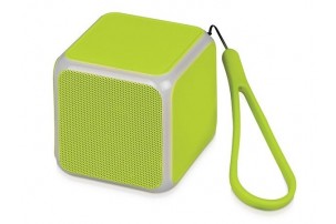 Портативная колонка «Cube» с подсветкой, зеленое яблоко