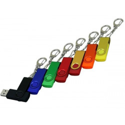 USB 2.0- флешка промо на 16 Гб с поворотным механизмом и однотонным металлическим клипом USB 2.0- флешка промо на 16 Гб с поворотным механизмом и однотонным металлическим клипом