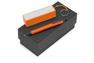 Подарочный набор Kepler с ручкой-подставкой и зарядным устройством, оранжевый