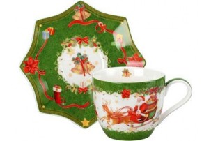 Чайная пара «Санта Клаус», зеленый