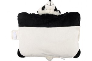 Подушка под голову «Панда». С помощью липучки превращается в мягкую игрушку