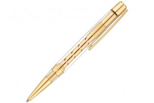 Ручка шариковая Defi Skeleton, золотистый/прозрачный