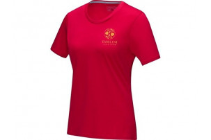Женская футболка Azurite с коротким рукавом, изготовленная из натуральных материалов, красный