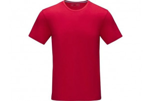 Мужская футболка Azurite с коротким рукавом, изготовленная из натуральных материалов, красный