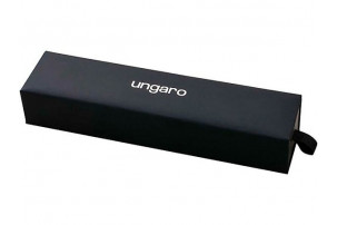 Ручка-роллер Ungaro модель «Volterra» в футляре, черный/серебристый