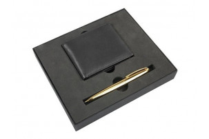 Набор «Черное золото»: портмоне, ручка шариковая