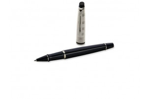 Ручка роллер Waterman «Expert Deluxe Black CT F», черный/серебристый