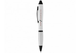 Ручка-стилус шариковая "Nash", белый/черный