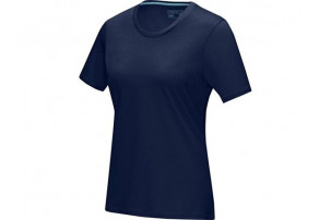 Женская футболка Azurite с коротким рукавом, изготовленная из натуральных материалов, темно-синий