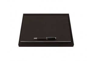Подарочный набор: блокнот А4, ручка-роллер. Hugo Boss, серый