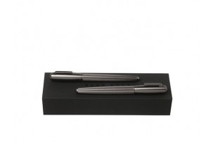 Подарочный набор: ручка перьевая, ручка-роллер. Hugo Boss, графит