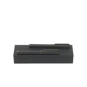 Подарочный набор: ручка перьевая, ручка-роллер. Hugo Boss, черный