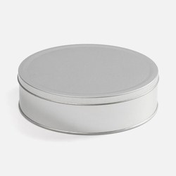 Коробка Pragmax L, круглая, серебристая