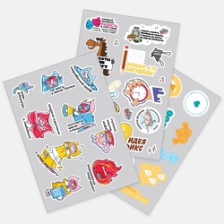 Наклейки бумажные Sticker Pack на заказ, S