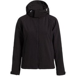 Куртка женская Hooded Softshell черная, размер L
