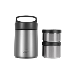 Термос с двумя контейнерами из нерж. стали тм THERMOcafe TCLB-1480SY (SS) 1,48L