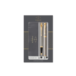 Набор «Parker IM Core Brushed Metal GT»: ручка шариковая, ручка роллер