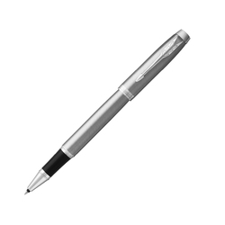 Ручка-роллер Parker IM Stainless Steel CT, стержень: F, цвет чернил: black, в подарочной упаковке