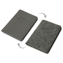 Двустороннее портфолио из рпет-фетра и искусственной кожи "Felt", серый