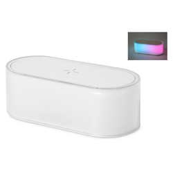 Ночник с беспроводной зарядкой и RGB подсветкой "Miracle", 15 Вт, белый