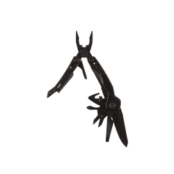 Мультитул Stinger, 105x45 мм, 13 функций, сталь, чёрный, в комплекте 9 насадок и нейлоновый чехол