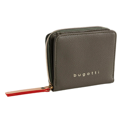 Кошелёк женский BUGATTI ЭЛЛА | ELLA, оливковый, полиуретан, 12х3х10 см