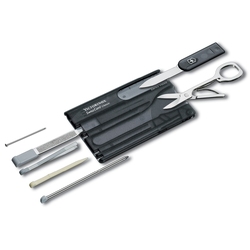 Швейцарская карточка VICTORINOX SwissCard Classic, 10 функций, полупрозрачная чёрная