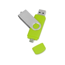 USB/micro USB-флешка 2.0 на 16 Гб «Квебек OTG», зеленое яблоко