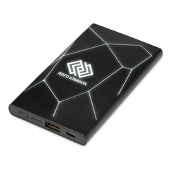 Портативное беспроводное зарядное устройство "Geo Wireless", 5000 mAh, черный