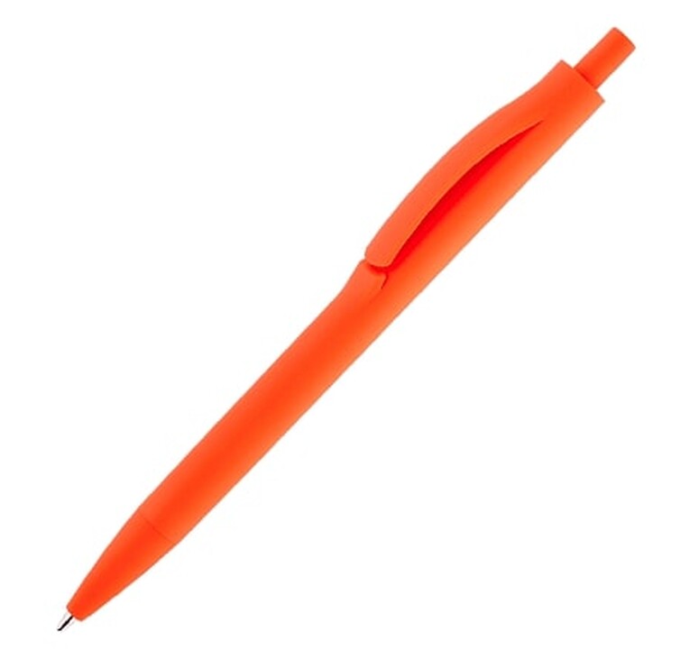 Ручка шариковая IGLA SOFT, пластиковая, софт-тач, оранжевая