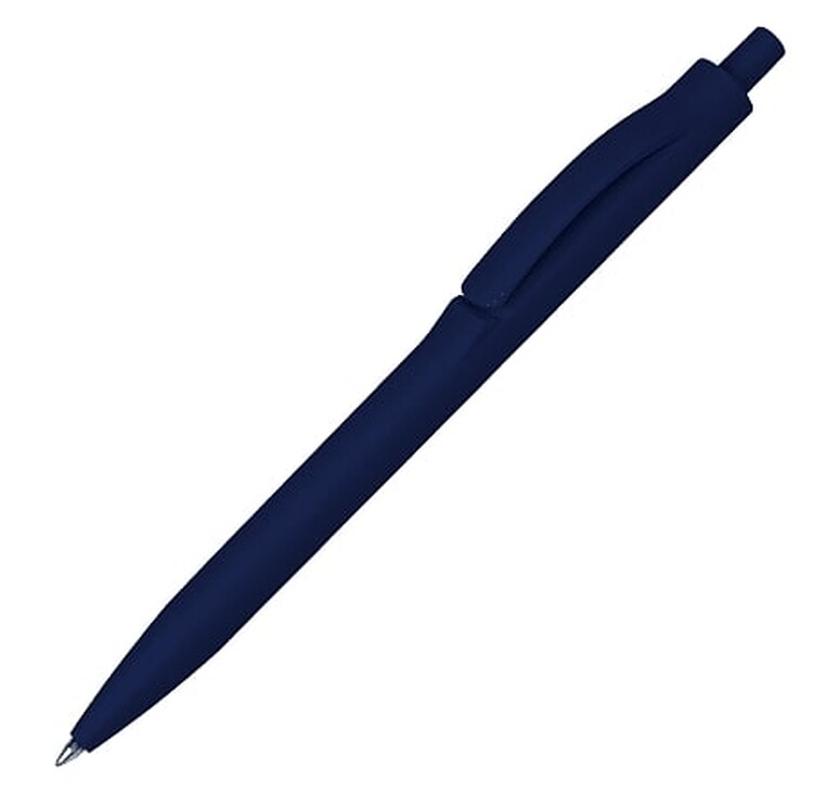 Ручка шариковая IGLA SOFT, пластиковая, софт-тач, темно-синяя